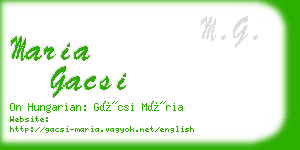 maria gacsi business card